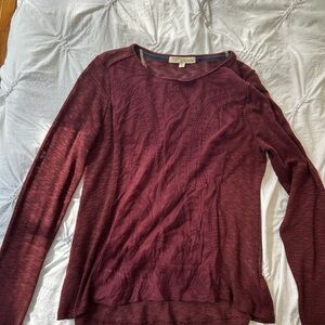 Women's Burgundy Sweater Top
